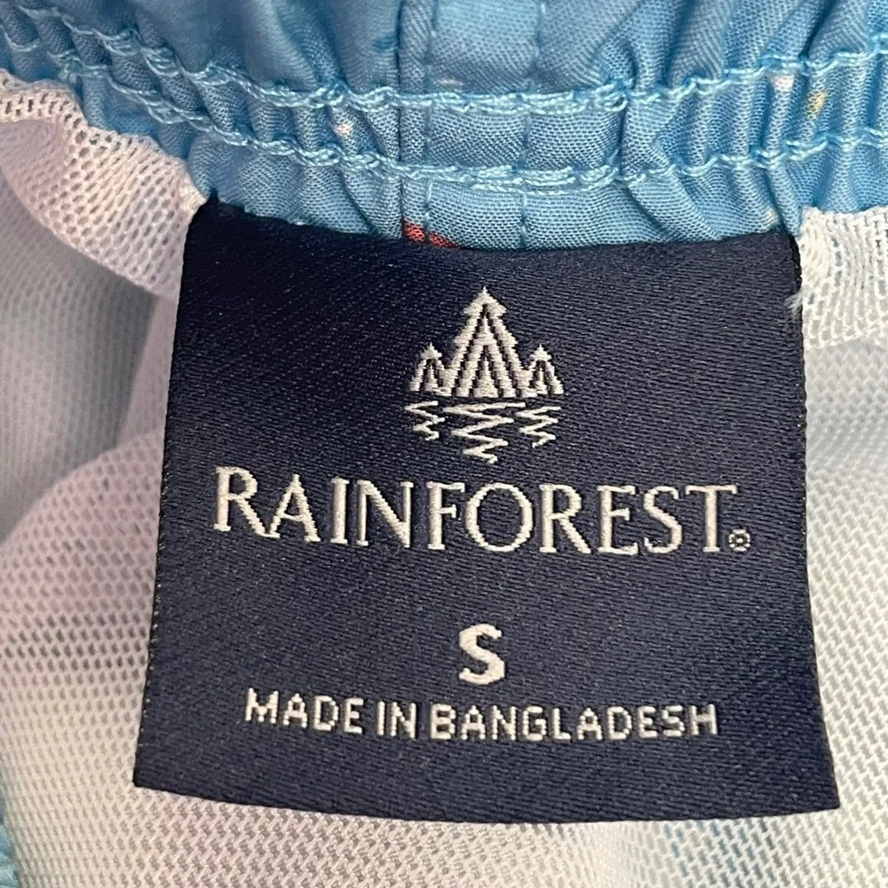 Rainforest Donut Print Swim Trunks Men's Small Blue Casual Shorts NWT‎